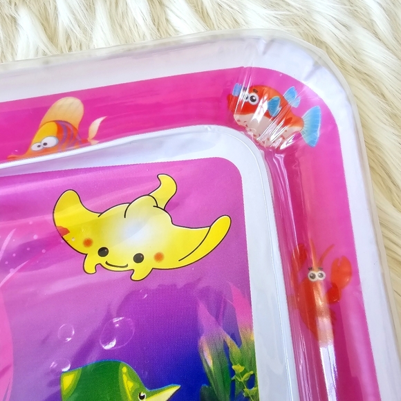 Tummy Time Water Play Mat, Baby Mat for Kids, Mermaid, Pink - Picture 4 of 11